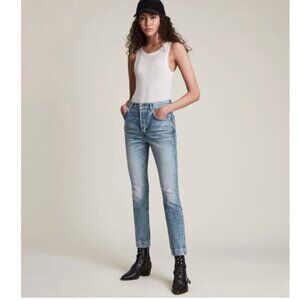 ALLSAINTS Zoe High Rise Stretch Slim Jeans Denim Size 29